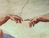 The Creation of Adam hand by Michelangelo Buonarroti